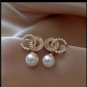 Chanel style fashion earrings